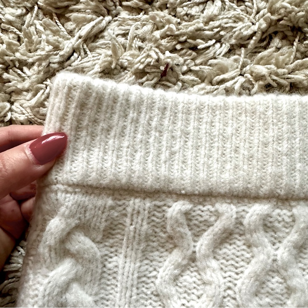 Favorite Daughter Wool Cashmere Cable Knit Skirt - Picture 7 of 11